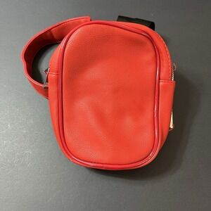 Like Dreams Red Leather Belt Bag Fanny Pack H862715 Y2K 90s Modern New